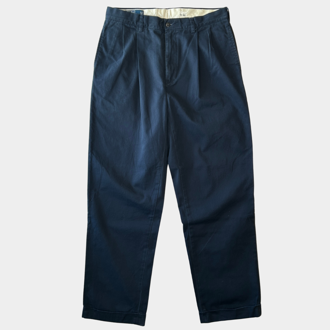Polo Chino ラルフローレン ”HAMMOND PANT" ２タックチノ ネイビー(34×32)/A8754P-SO