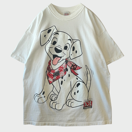 90's Disney "101匹わんちゃん" プリントtシャツ 白(XXL)/C0509T
