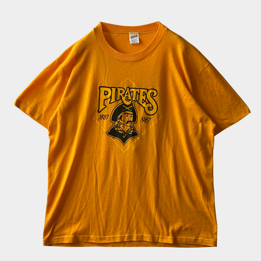 80's sport wear "PIRATES 1887 1987" T-shirt (L)/A6830T-SO