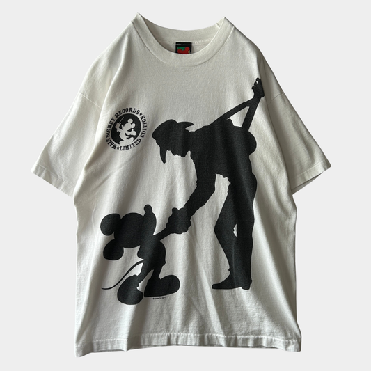 00's Mickey Unlimited ミッキーマウス アニメ キャラクターTシャツ 白 (L)/C1053T-SO