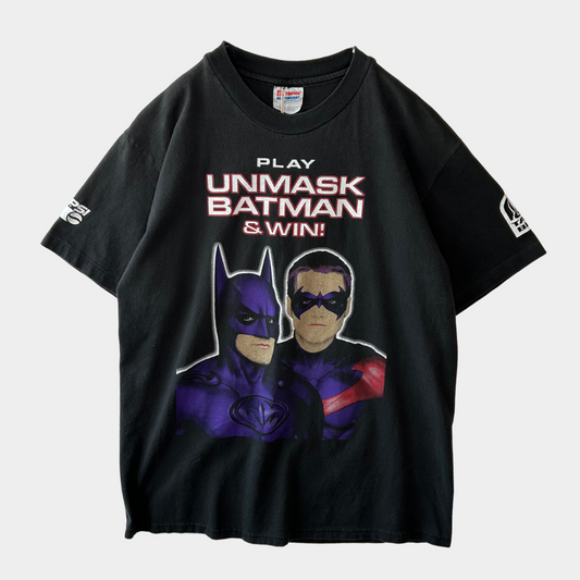 90's Hanes 映画「バットマン＆ロビン Mr.フリーズの逆襲」ムービーTシャツ 黒(M)/A6759T-SO