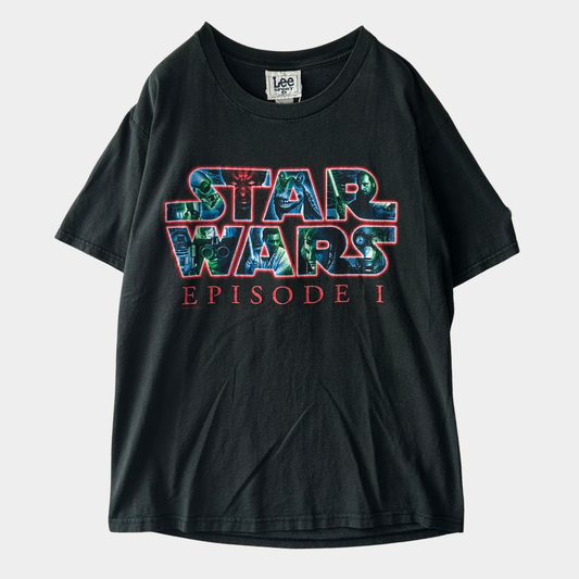 90's Lee sport STAR WARS EP 1 ファントム・メナス ムービーTシャツ 黒 (L)/C0392T-SO