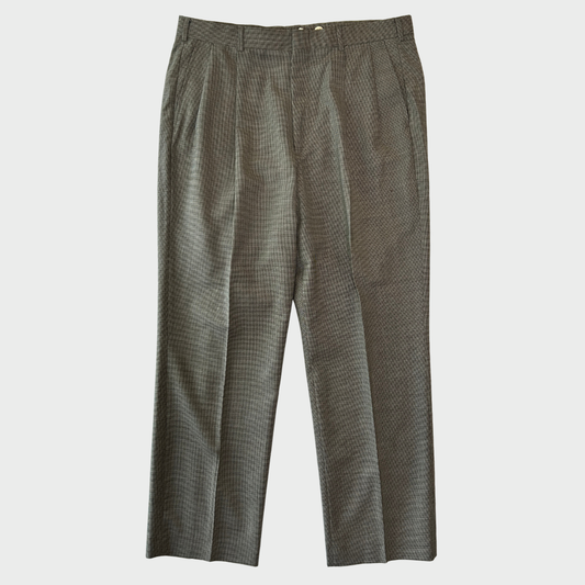 80-90's LANDS'END ランズエンド DIRECT MERCHANTS スラックス ベージュ×ブラウン (W37)/C0855P-SO