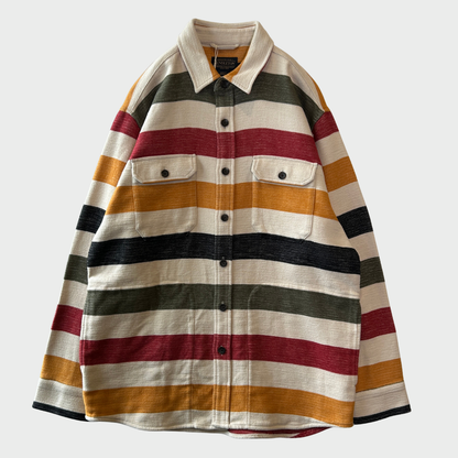 00's Pendleton ペンドルトン ブランケット オーバーシャツ ストライプ ボーダー (M) /A9769SH-SO