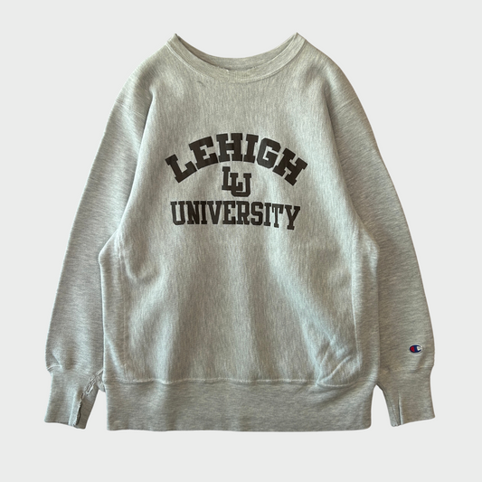 90's Champion Reverse Weave リバースウィーブ LEHIGH カレッジスウェット 白 (L)/A1004R-SO