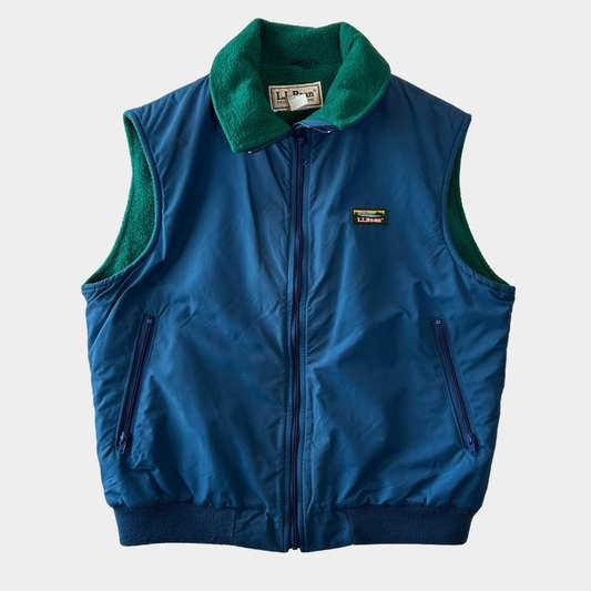 80's L.L.Bean エルエルビーン ウォームアップベスト USA製 ブルー(L)/A8971V-SO