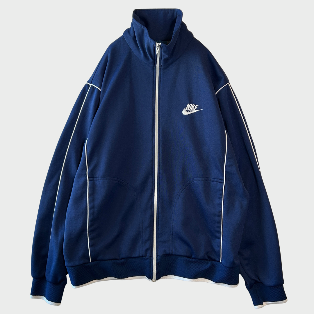 80's NIKE ナイキ トラックジャケット ネイビー(XL)/A1322J-SO