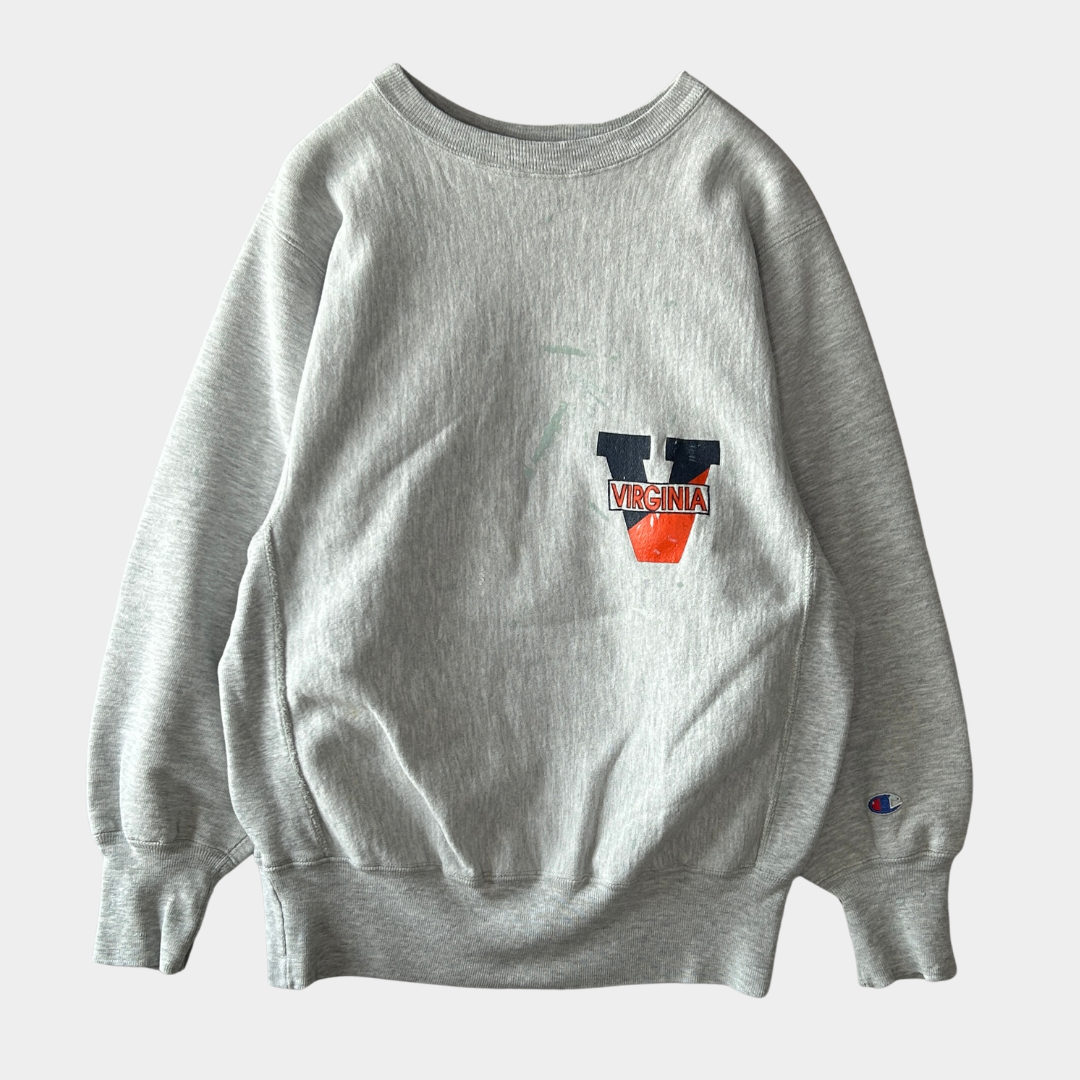 90's Champion Reverse weave リバースウィーブ "Virginia" カレッジスウェット グレー (M)/C0678S-SO