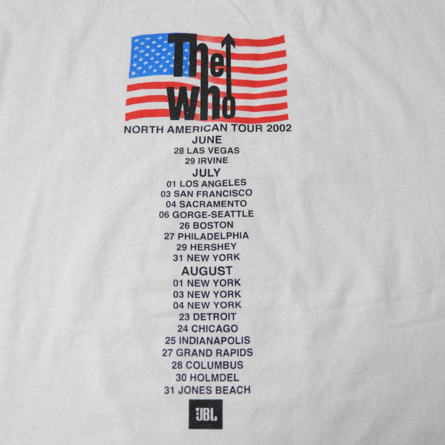 00's The Who 2002NORTH AMERICAN TOUR Tシャツ　白(XL)/A2696T-SO