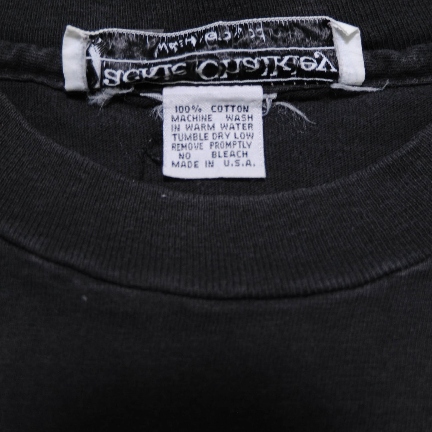 90's hot・cha・cha・chaパプリカ プリントTシャツ 黒/A3095T-S