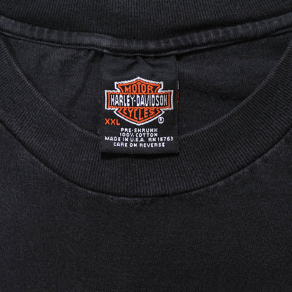 90's Harley-Davidson SCOTT SMITH'SプリントTシャツ 黒 (XXL)/A3094T-S