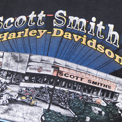 90's Harley-Davidson SCOTT SMITH'SプリントTシャツ 黒 (XXL)/A3094T-S