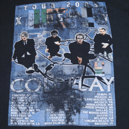 COLD PLAY 2005tour Tシャツ　黒(L)/A3588T-S