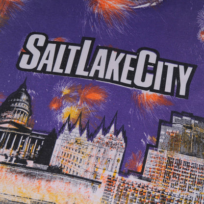 90's SALTLAKECITY All-OverデザインTシャツ(XL)/A2972T-S