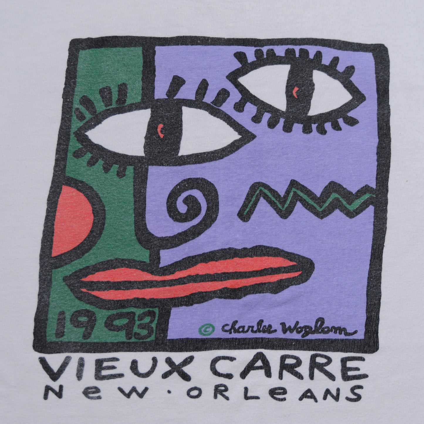 90's Charlee Woglom NEW ORLEANS デザインT 白(XL)/A2327T