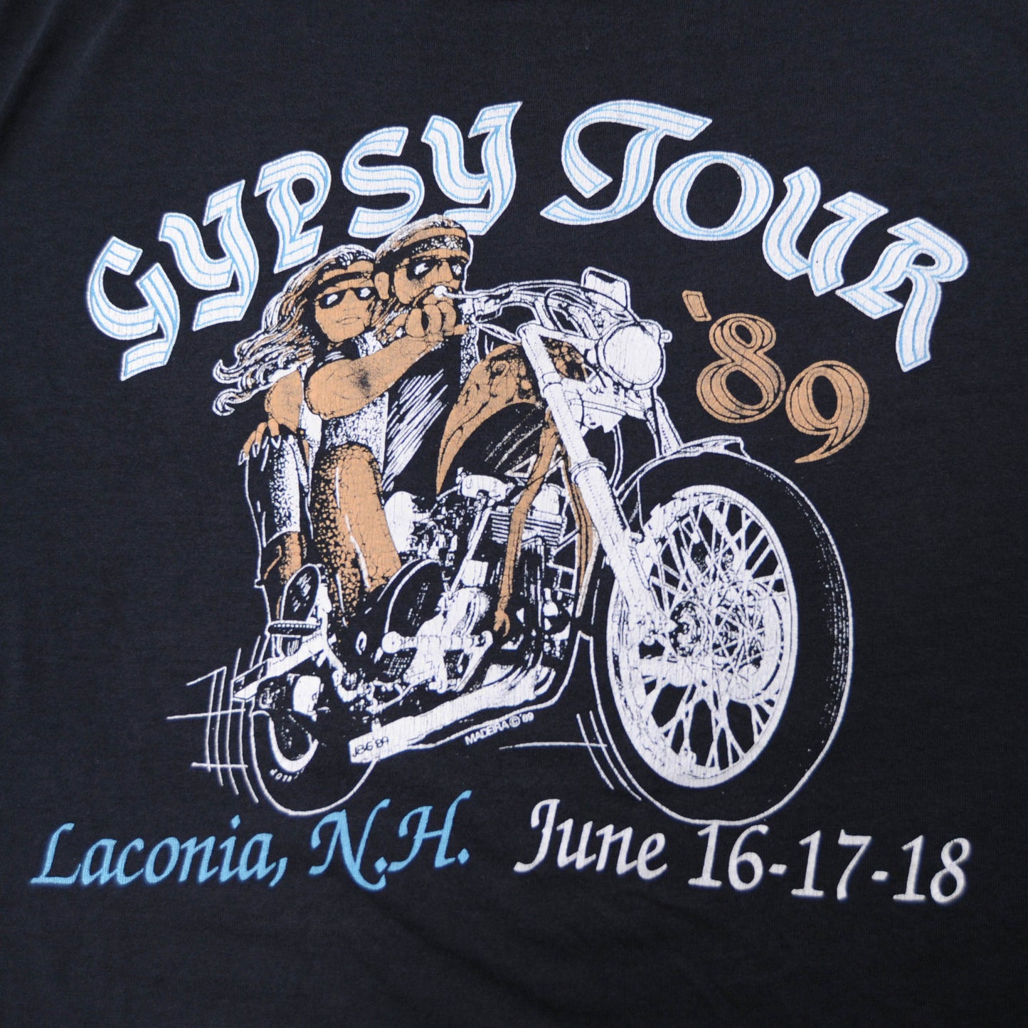 80's GYPSY TOUR 89 プリントTシャツ 黒 (XL)/A3097T-S