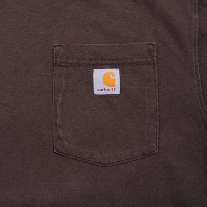 Carhartt ポケットTシャツ　Original Fit　茶(M)/A3454T-S