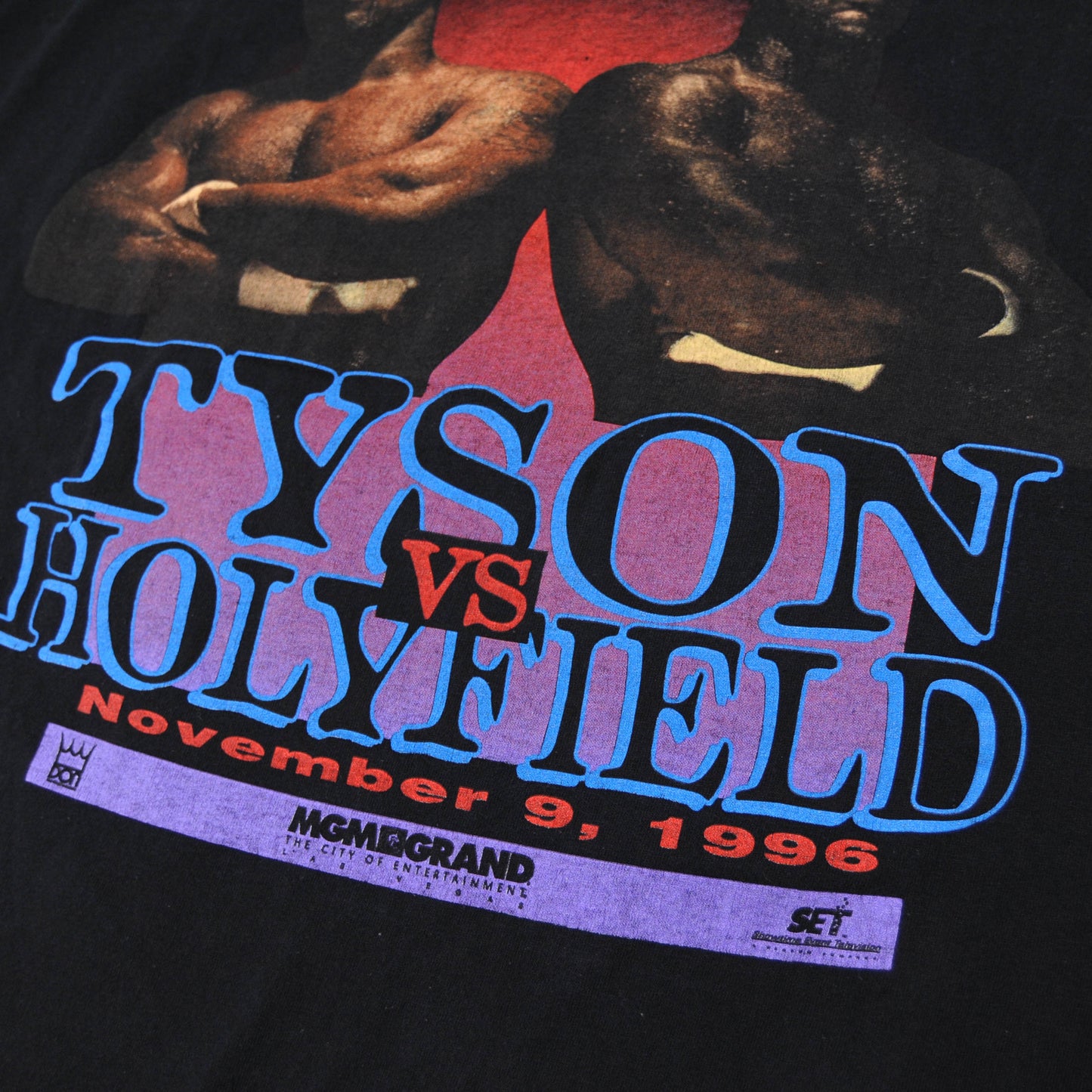 90's TYSON VS HOLYFIELD Tシャツ 黒 (XL)/A3100T-S