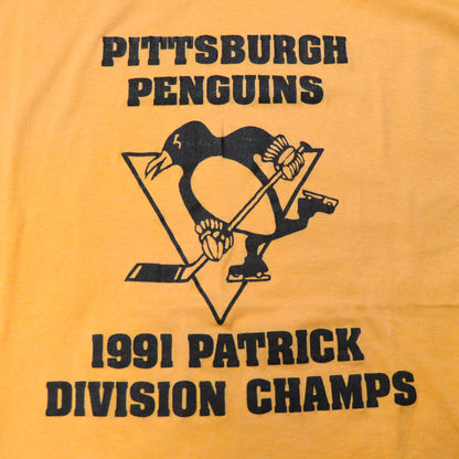 90's PITTSBURGH PENGUINS Tシャツオレンジ(XL)/A2966T-S