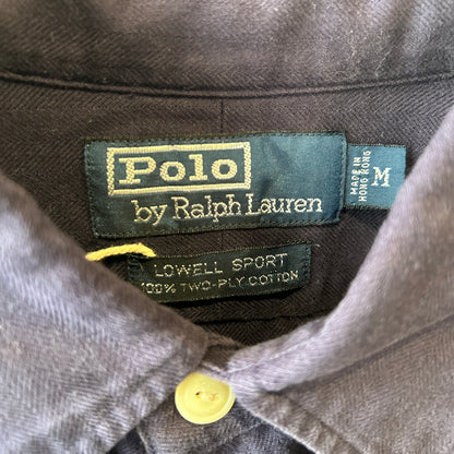 90's Polo by Ralph Lauren ラルフ　"Lowell Sport" コットンヘリンボーンシャツ(M)/C1431SH-SO
