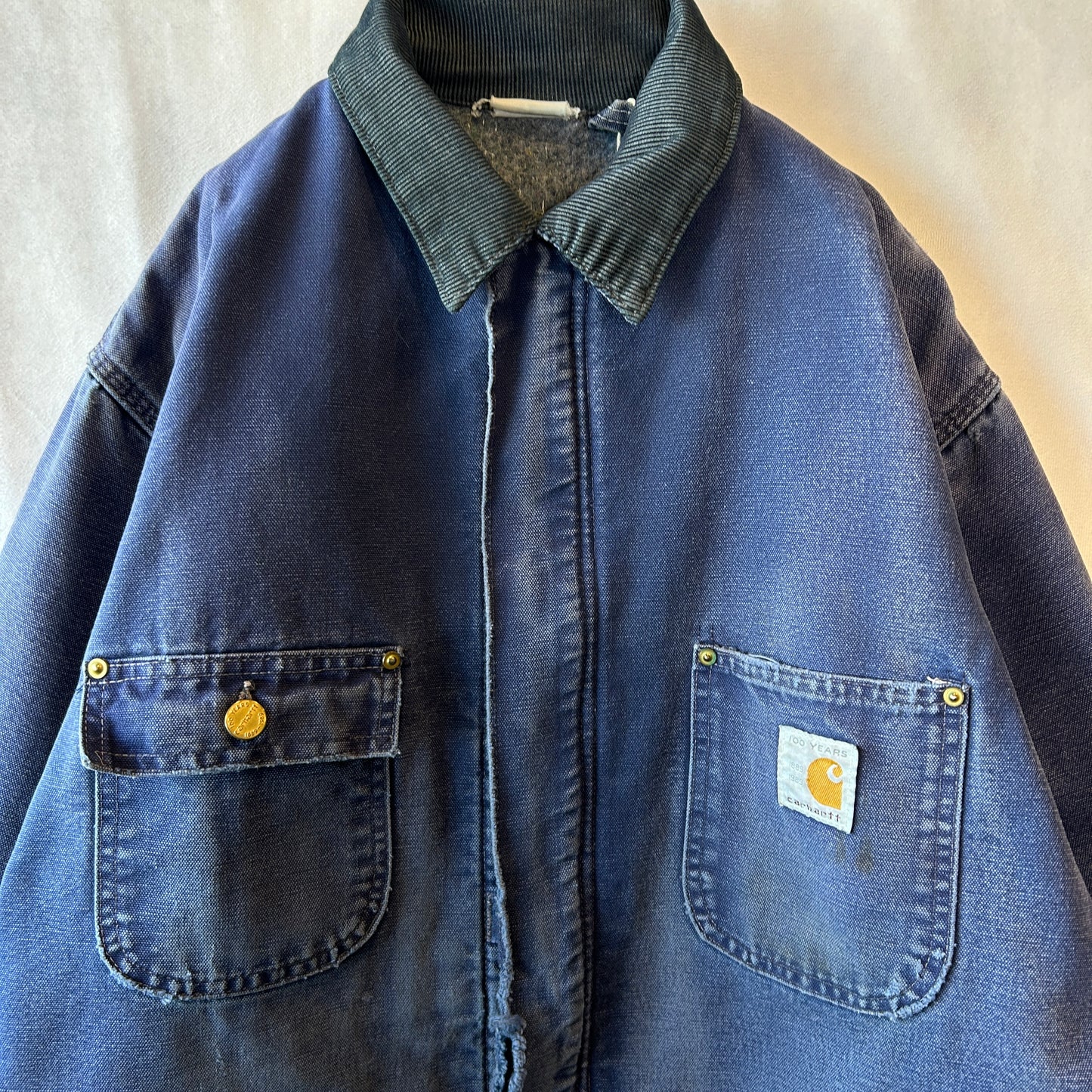 80's Carhartt カーハート 100周年 チョアコート カバーオール ネイビー/A9346J-SO