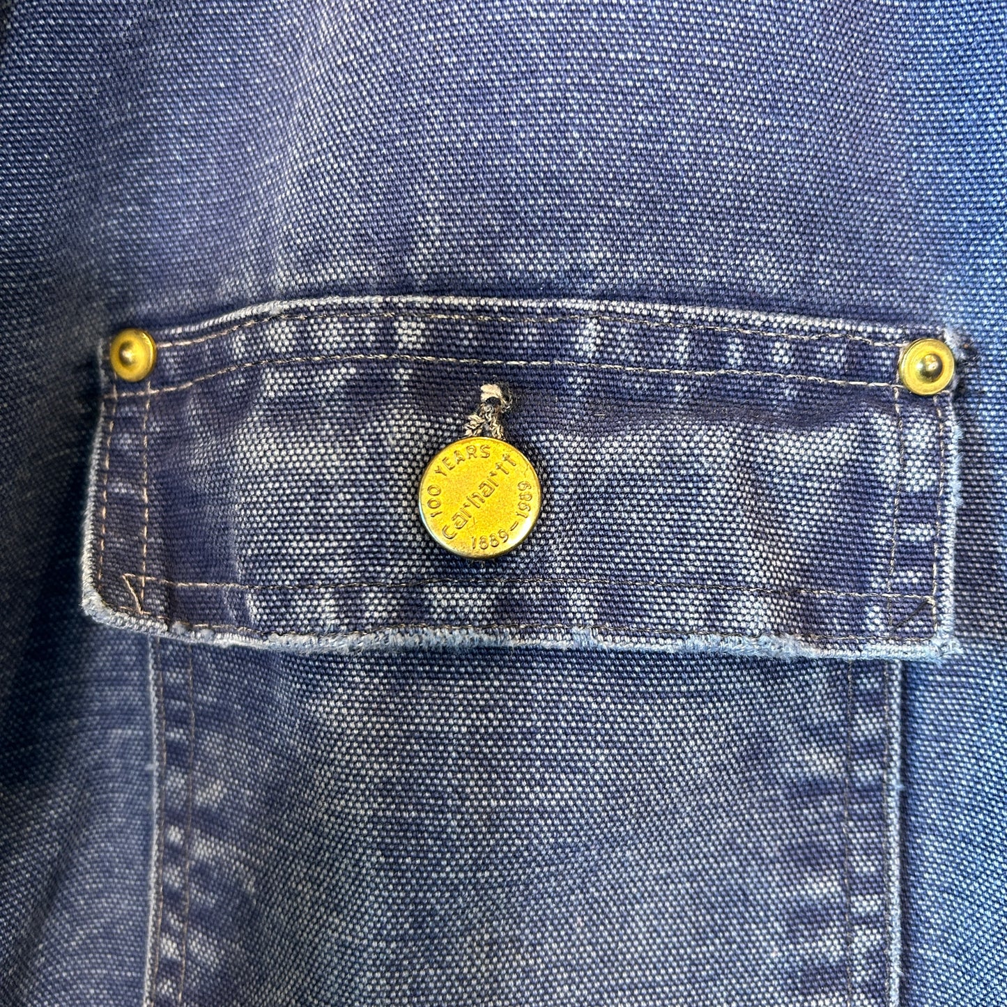 80's Carhartt カーハート 100周年 チョアコート カバーオール ネイビー/A9346J-SO