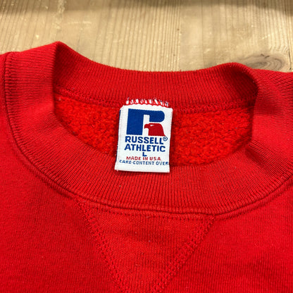 90's RUSSELL ATHLETIC "NEW MEXICO" カレッジ スウェット レッド (L)/A5609S-SO