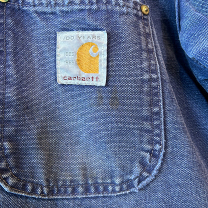 80's Carhartt カーハート 100周年 チョアコート カバーオール ネイビー/A9346J-SO