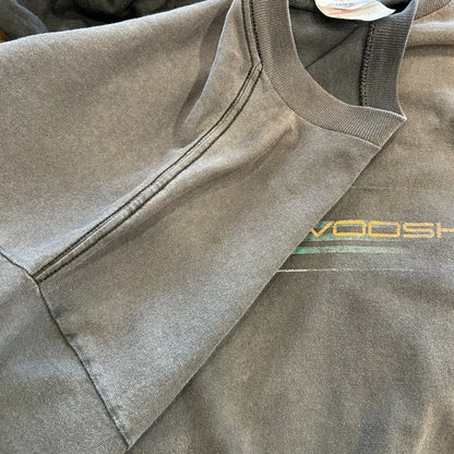 90's NIKE SWOOSH18 ナイキゴルフ Tシャツ フェード 黒(XL)/B2012T-SO