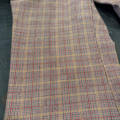 80's チェック柄 フレアスラックス ベルボトム  赤系 (サイズ不明) /B0393P-SO