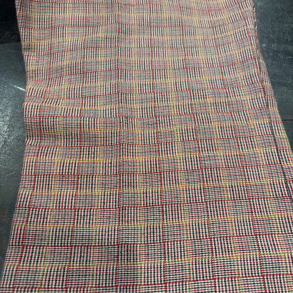 80's チェック柄 フレアスラックス ベルボトム  赤系 (サイズ不明) /B0393P-SO