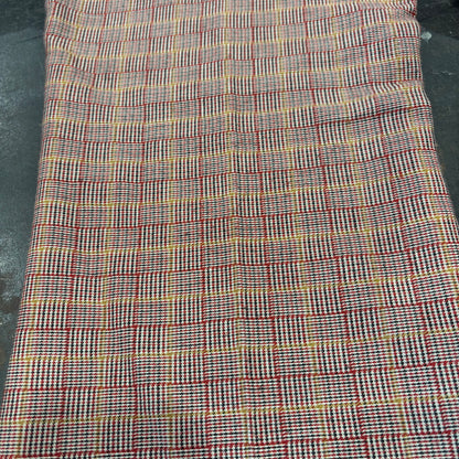 80's チェック柄 フレアスラックス ベルボトム  赤系 (サイズ不明) /B0393P-SO