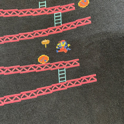 00's DELTA ドンキーコング ゲームTシャツ Nintendo ファミコン アーケード 黒(L)/B2025T-SO