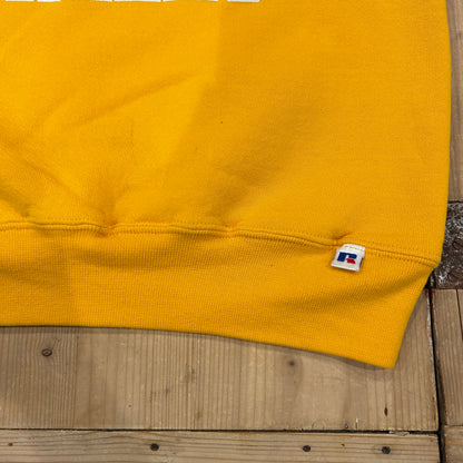 90's RUSSELL ATHLETIC "STILLWATER PIONEERS" カレッジ スウェット イエロー (M)/A6712S-SO