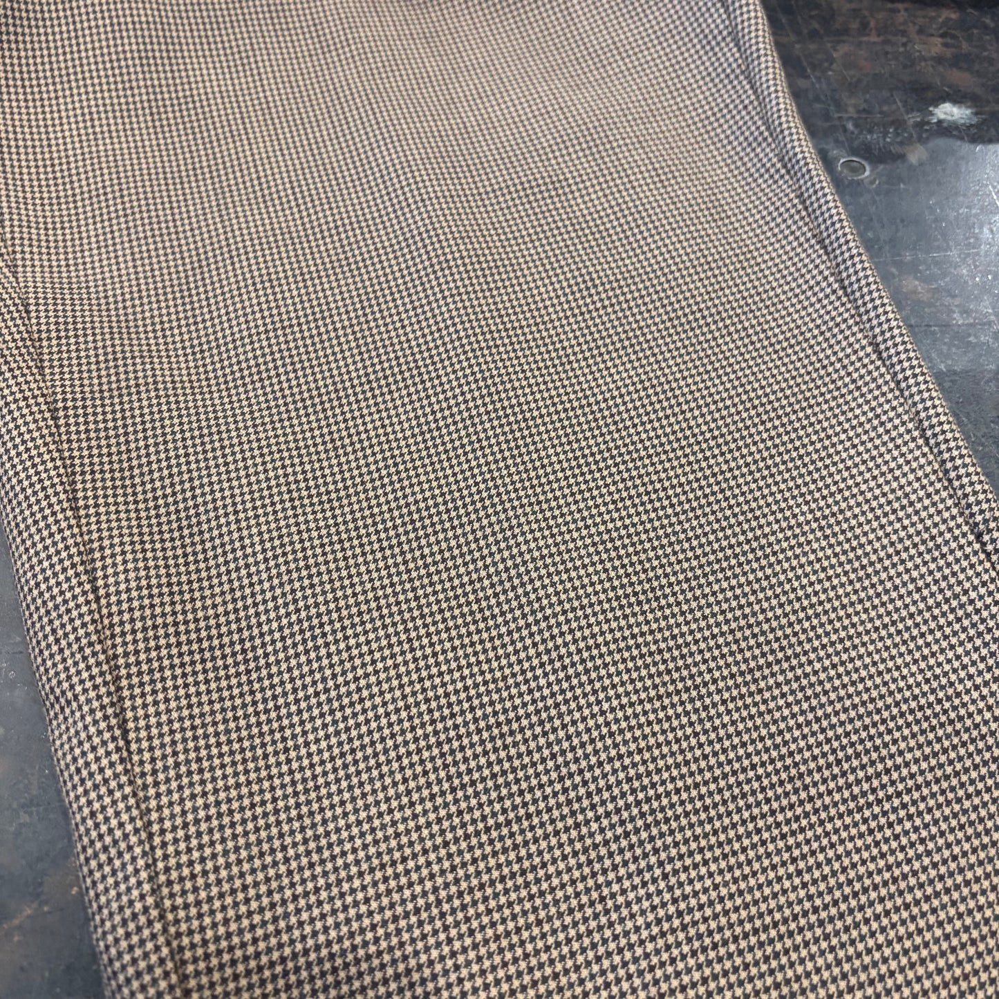 00's GRANT THOMAS 千鳥格子柄 2タック ウールスラックス ベージュ (W36/L30) /B3454P-SO