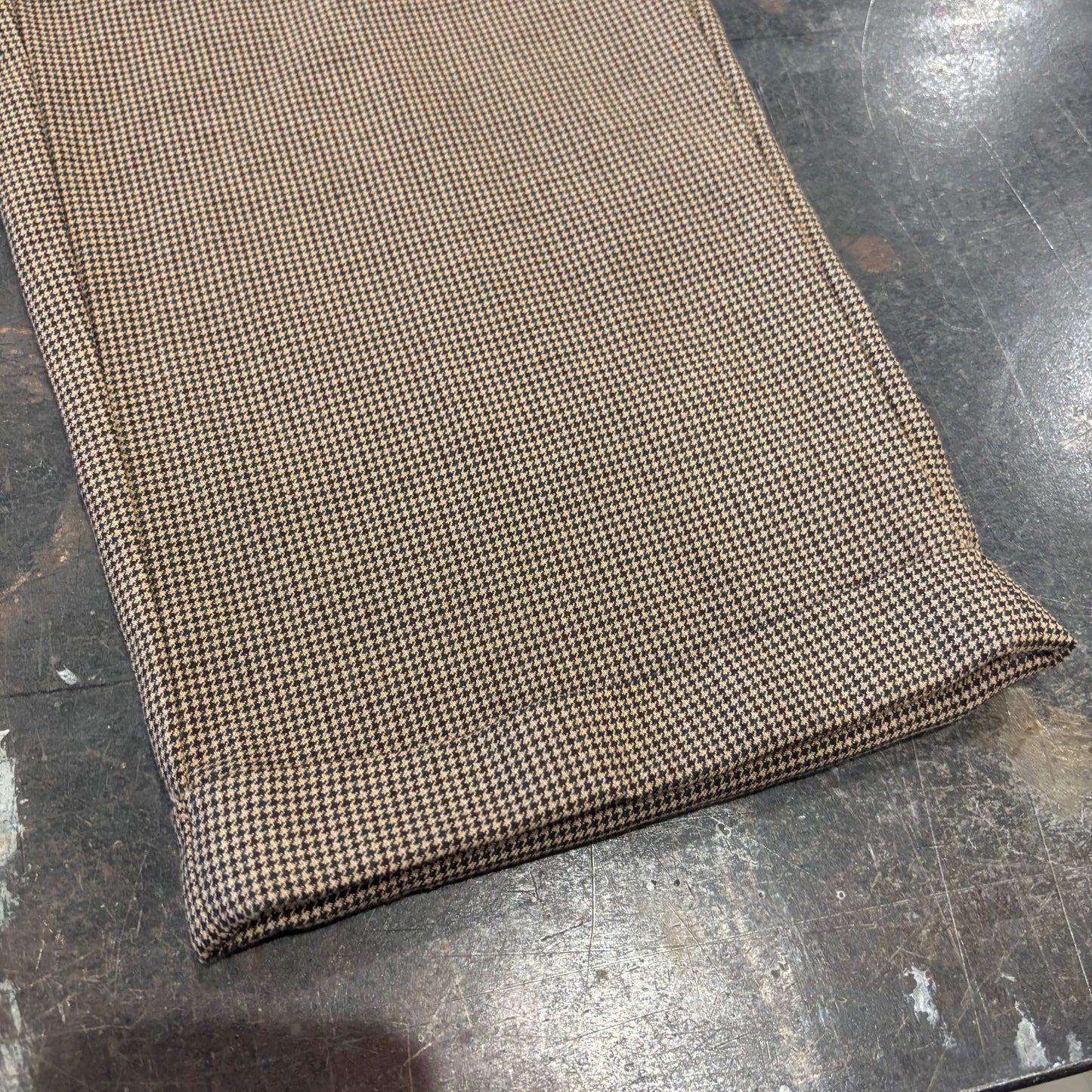 00's GRANT THOMAS 千鳥格子柄 2タック ウールスラックス ベージュ (W36/L30) /B3454P-SO