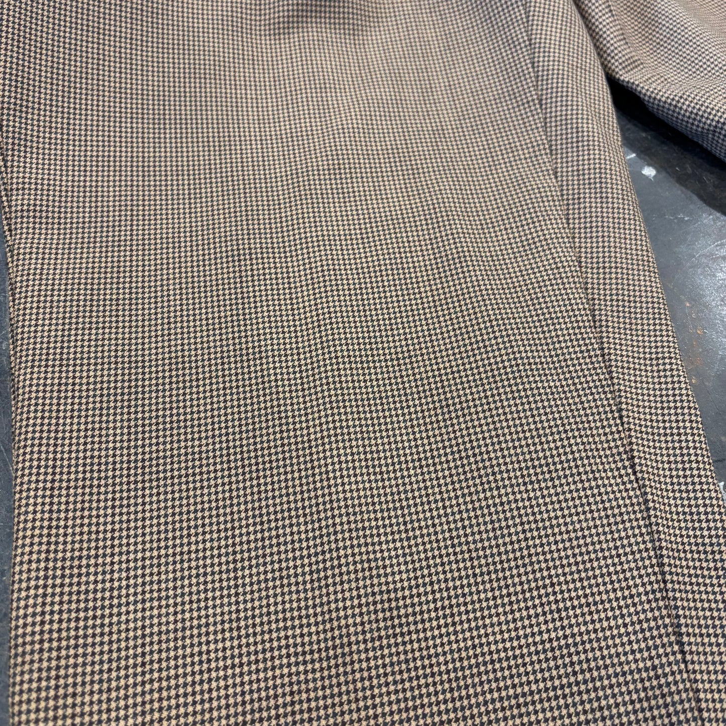 00's GRANT THOMAS 千鳥格子柄 2タック ウールスラックス ベージュ (W36/L30) /B3454P-SO