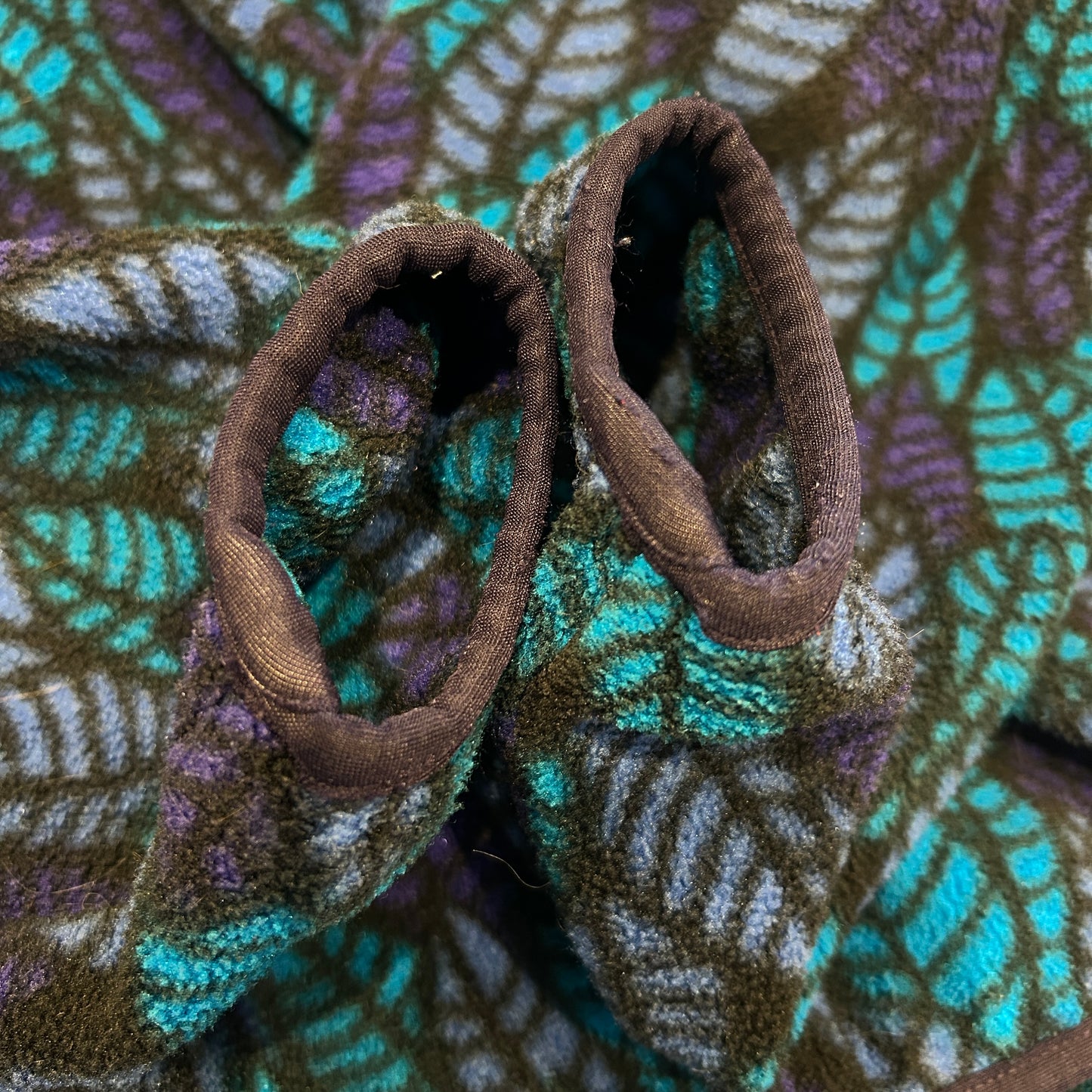 90's Patagonia パタゴニア スナップT リーフ柄 ブルー USA製(L)/A9886F-SO