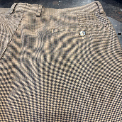 00's GRANT THOMAS 千鳥格子柄 2タック ウールスラックス ベージュ (W36/L30) /B3454P-SO
