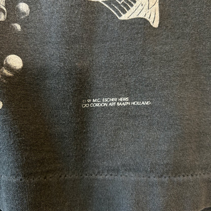 90's ANDAZIA M.C.Escher マウリッツ・エッシャー アートマルチプリントTシャツ (L)/C0891T-SO