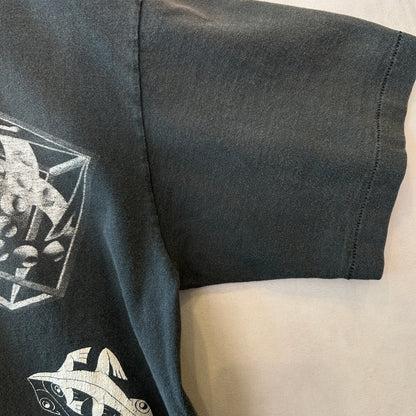 90's ANDAZIA M.C.Escher マウリッツ・エッシャー アートマルチプリントTシャツ (L)/C0891T-SO