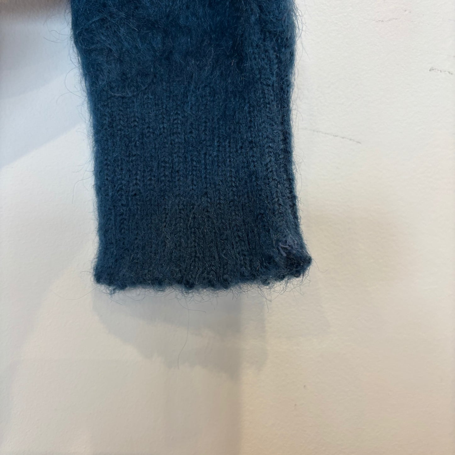 60's Unknown モヘアカーディガン エンブレムメタルボタン ブルー系 (M)/A9225K-SO