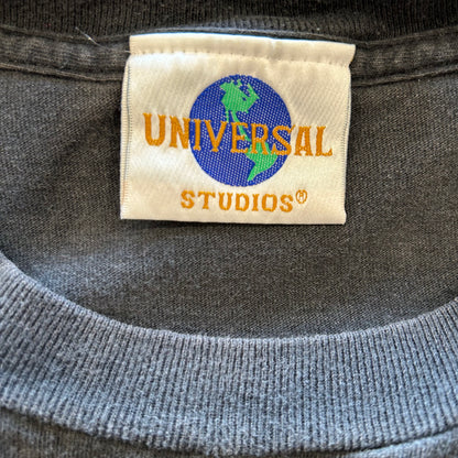 90's UNIVESAL STUDIOS マーベル ハルク キャラクターTシャツ 黒(XL)/A6531T-SO