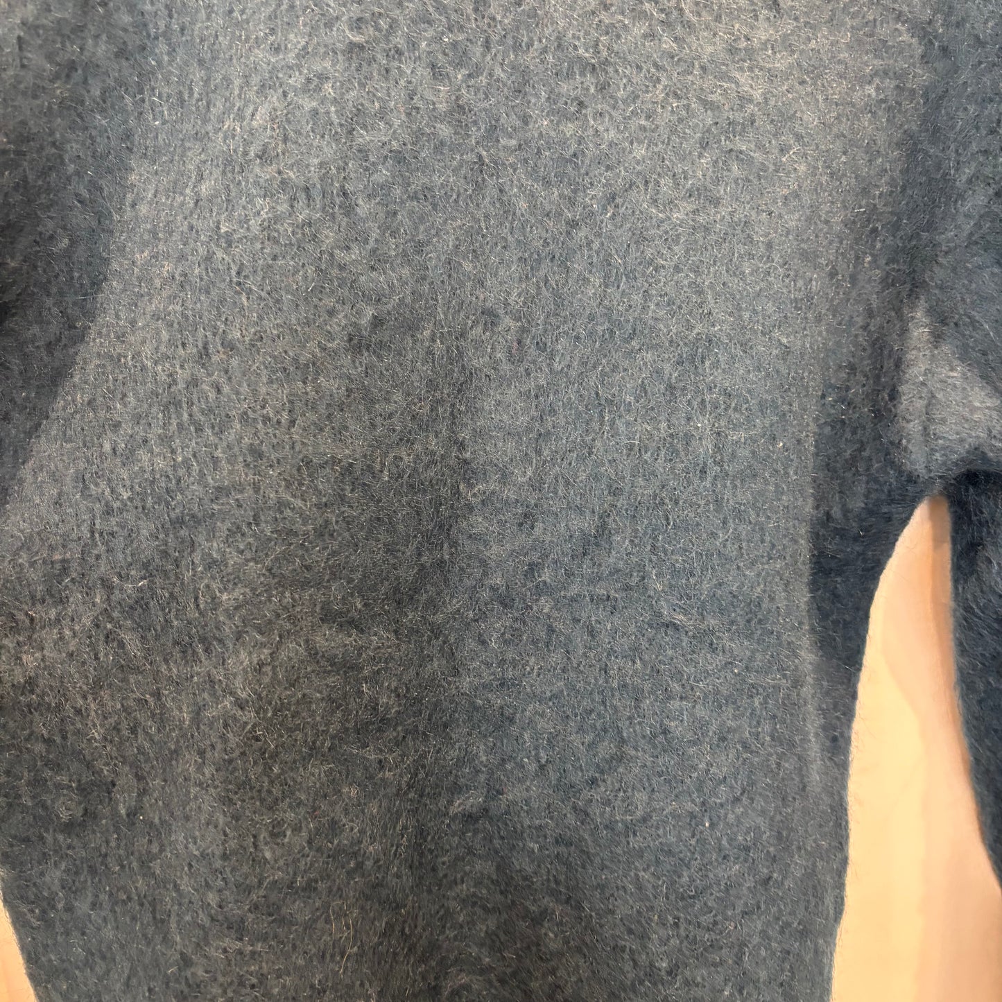 60's Unknown モヘアカーディガン エンブレムメタルボタン ブルー系 (M)/A9225K-SO