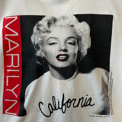 90's Marilyn Monroe マリリン・モンロー フォトTシャツ 白(L)C0890T-SO