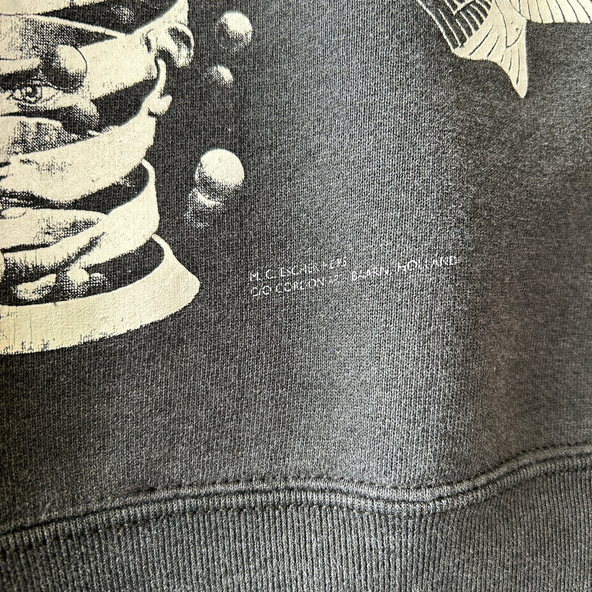 90's M.C.Escher エッシャー アート マルチプリントスウェット ONEITA ブラック(L)/C1598S-SO