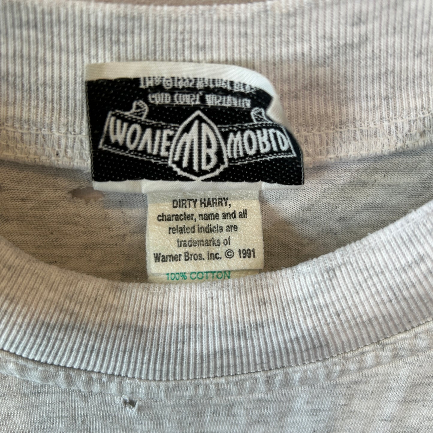 90's Warner Bros 映画「Dirty Harry」ムービー Tシャツ クリント・イーストウッド グレー(L)/C0893T-SO