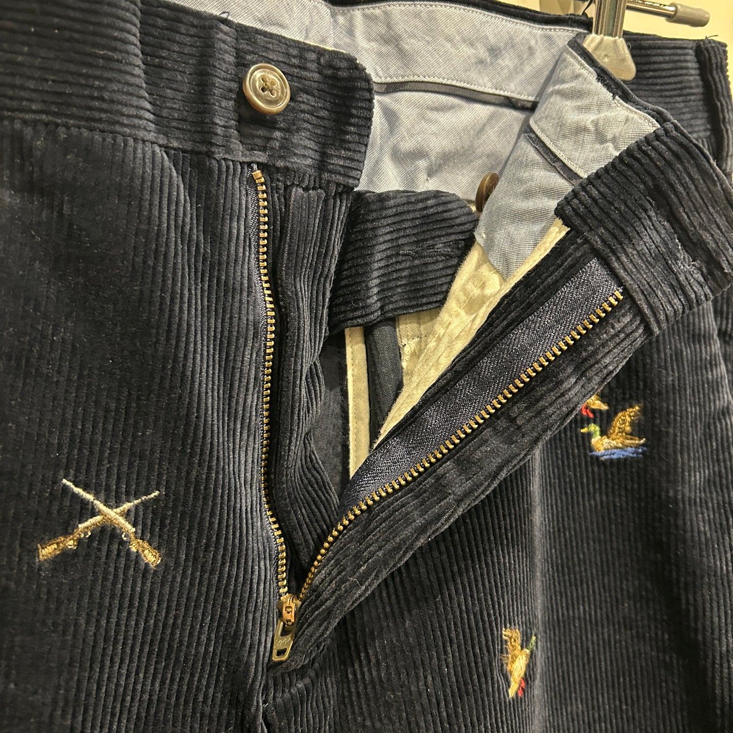 00's Polo RALPH LAUREN corduroy pants コーデュロイパンツ 刺繍 ブラック (32 30)/A9642P-SO