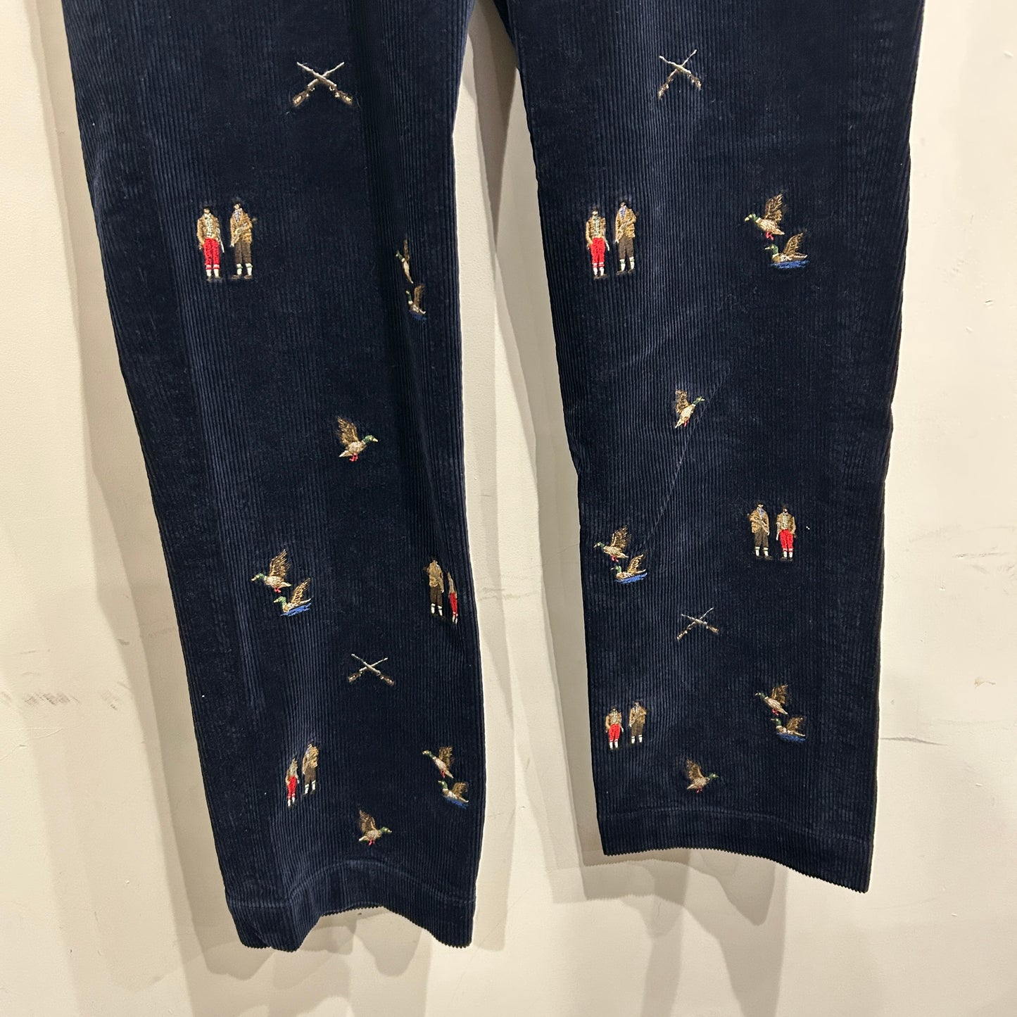 00's Polo RALPH LAUREN corduroy pants コーデュロイパンツ 刺繍 ブラック (32 30)/A9642P-SO