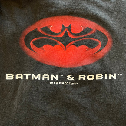 90's Hanes 映画「バットマン＆ロビン Mr.フリーズの逆襲」ムービーTシャツ 黒(M)/A6759T-SO
